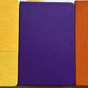 Yellow. Purple, Orange note books