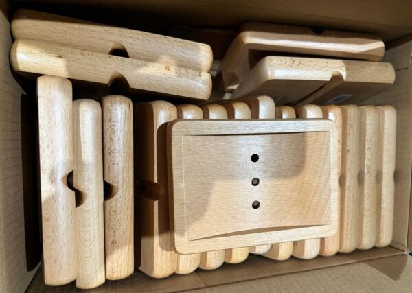 Box Containing Bamboo Soap Dishes