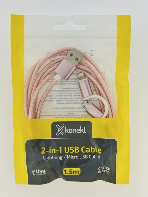 Rose gold USB cable