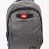 Grey Backpack with a red light